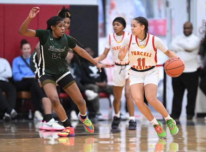 Purcell Marian vs Laurel girls basketball Jeff Harwelll41